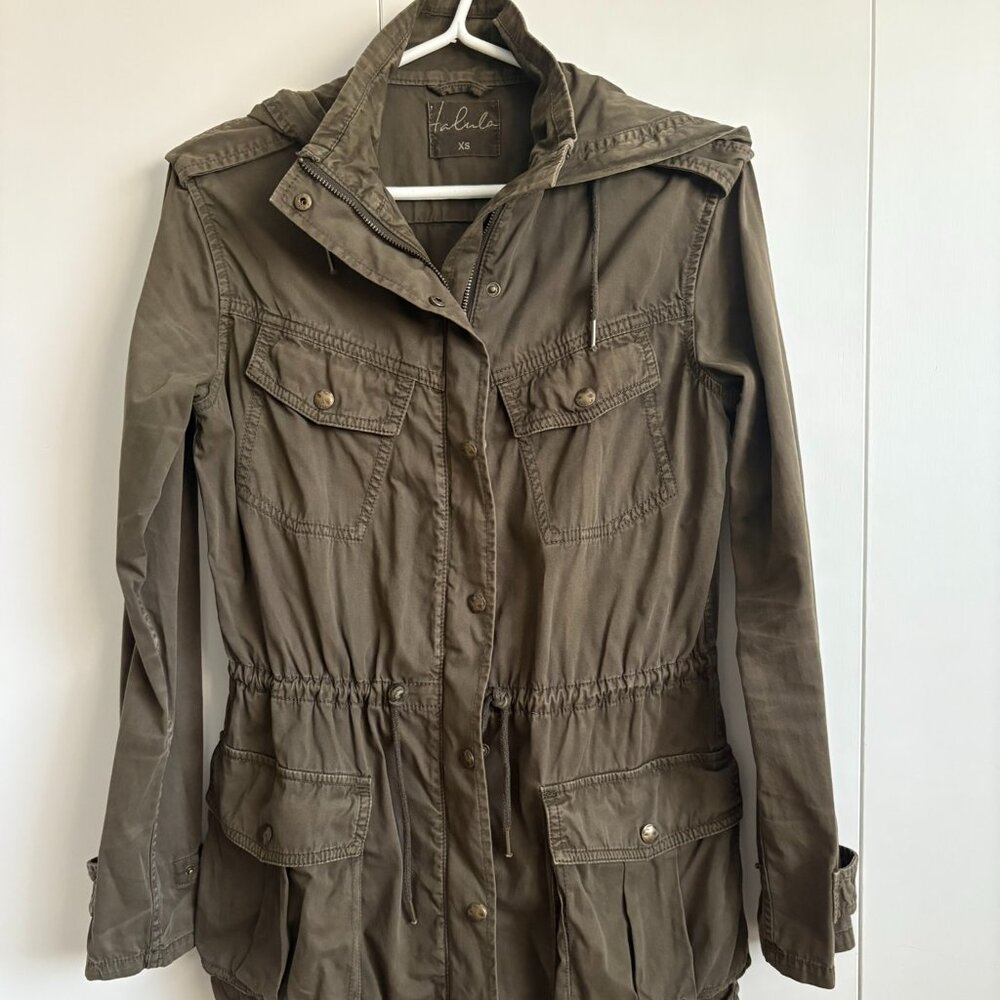 Aritzia Talula Jacket Utility Cargo Army Green